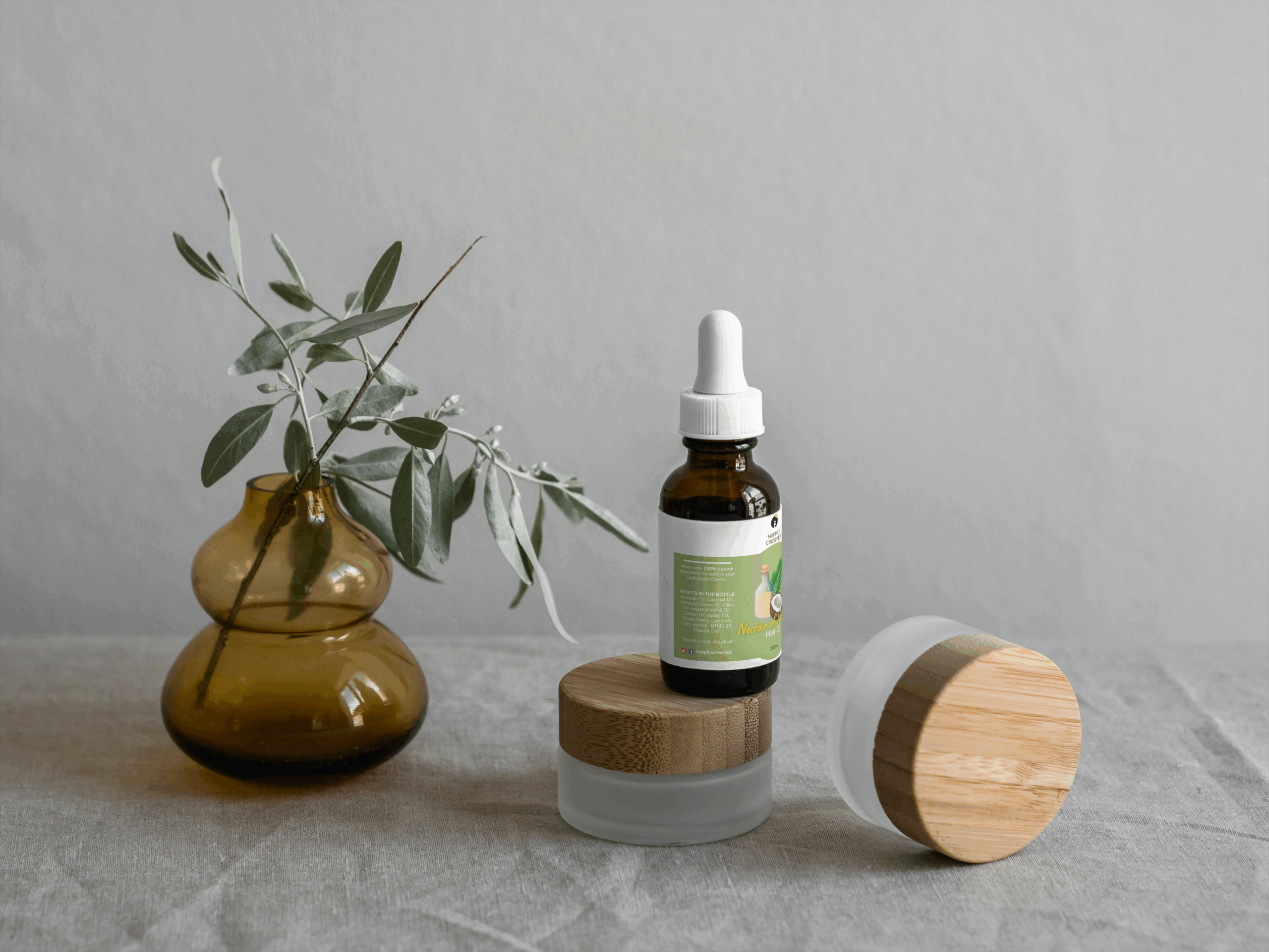 Nappily Crowned Hair Oil sideways 1