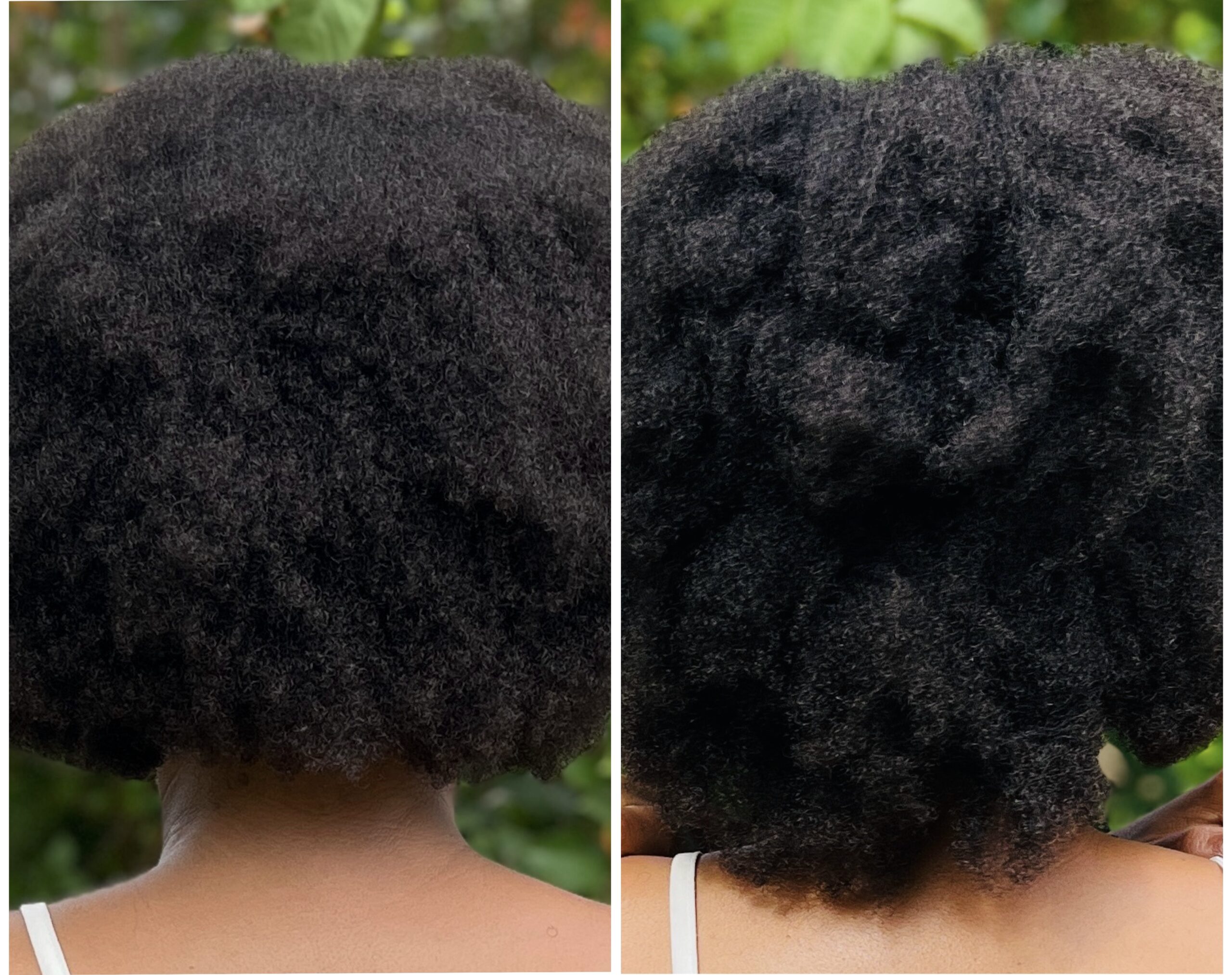 Hair serum before and after