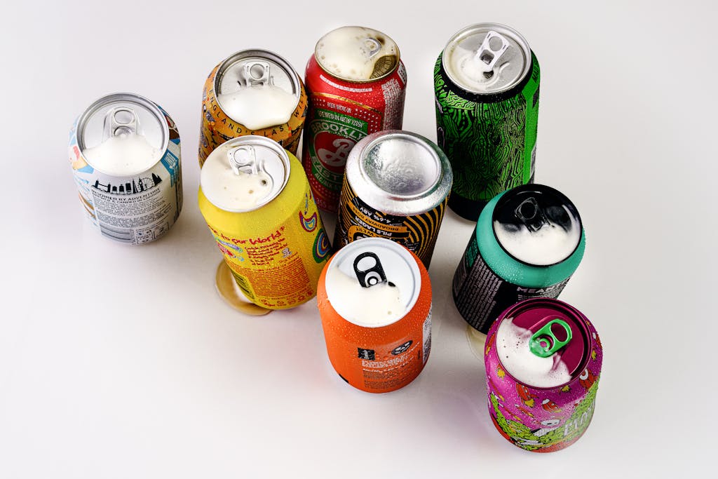 open soda cans 