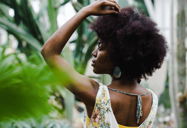 Woman with afro